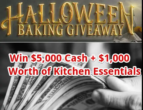 Food Network Halloween Baking Giveaway - Win $5,000 Cash + $1,000 Worth of Kitchen Essentials