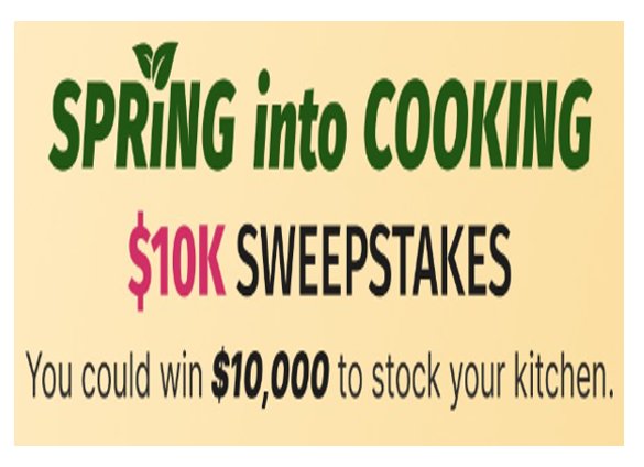 Food Network Spring Into Cooking $10K Sweepstakes - Win $10,000 Cash