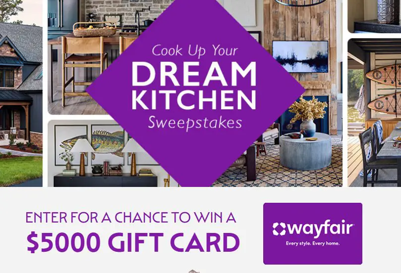 Food Network Your Dream Kitchen Sweepstakes - Win a $5,000 Wayfair Gift Card