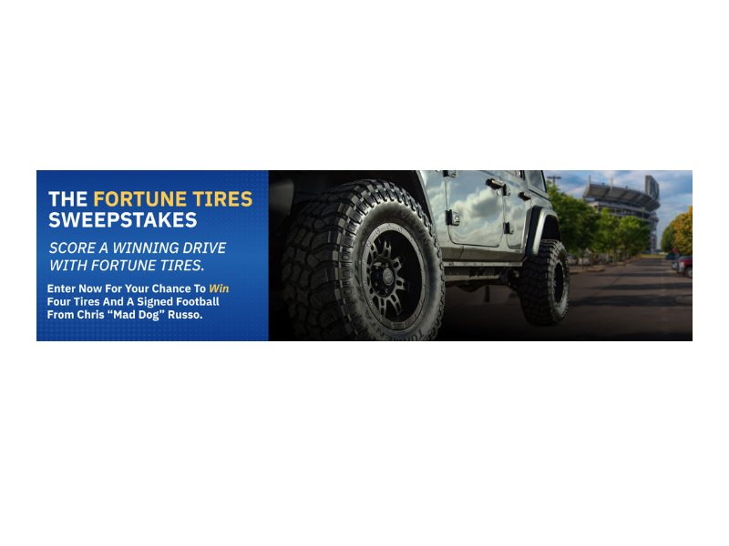 Fortune Tires 2026 Sweepstakes - Win A Set Of Tires & Signed Mad Dog Russo Football