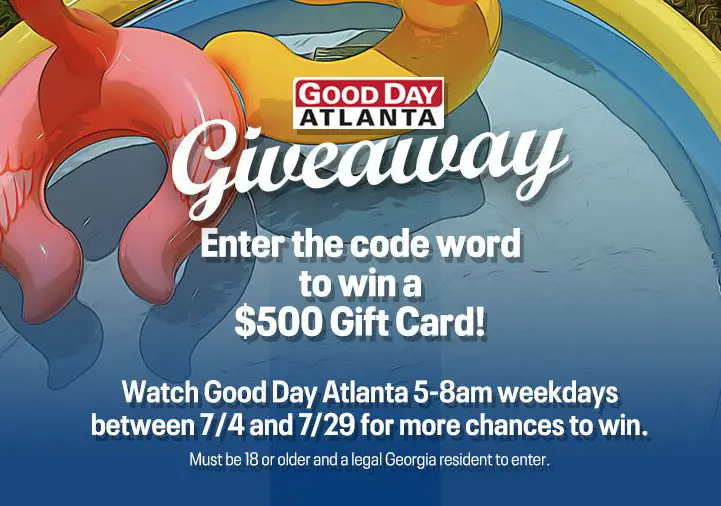 Fox 5 Atlanta Contest - Win 1 Of 4 $500 Gift Cards In The Good Day Atlanta Gift Card Giveaway