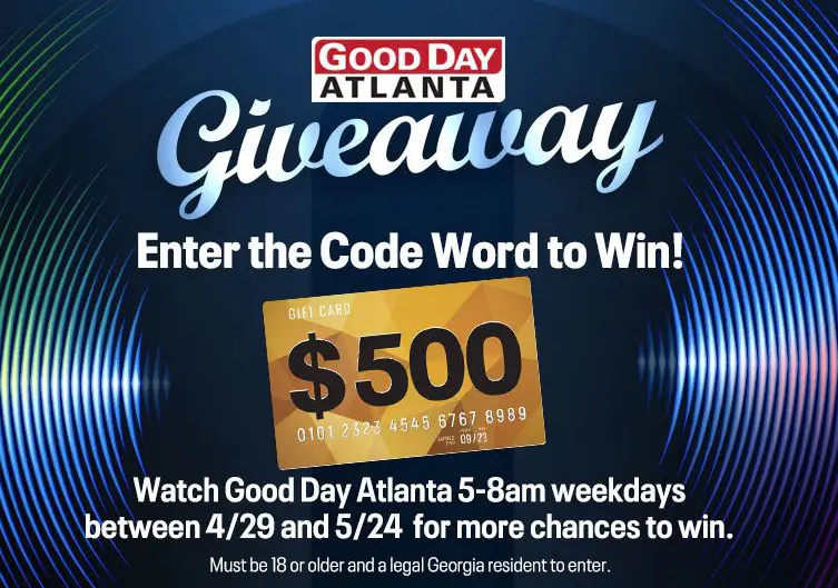 Fox 5 Atlanta Good Day Atlanta $500 Giveaway - Win $500 {4 Winners}