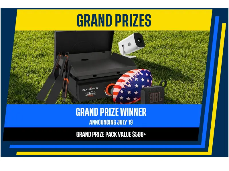 Fox Sports Countdown To Kickoff 2026 Sweepstakes - Win A Blackstone Griddle, Projector & More