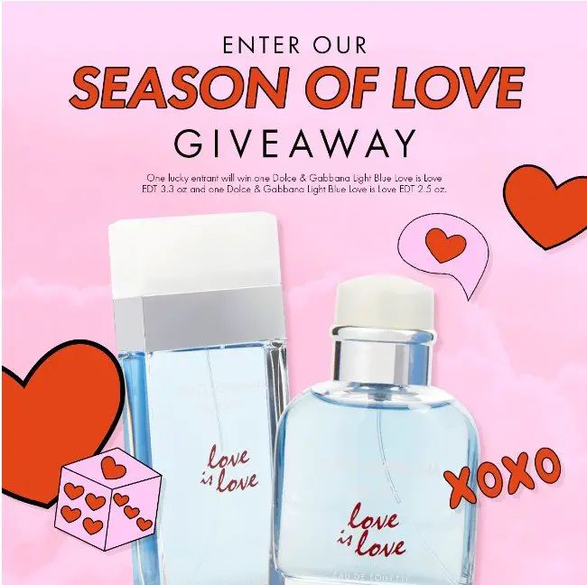 FragranceNet.com Season of Love Giveaway – Win 2 Bottles Of Dolce & Gabbana Light Blue Love Is Love Fragrance