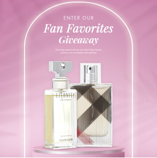 FragranceNet Fan Favorites Sweepstakes - Calvin Klein Eternity Perfume + Butterfly Brit Perfume Up For  Grabs
