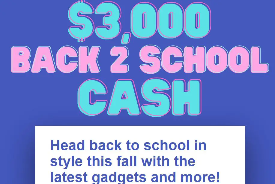 Frankly Media Back To School $3,000 Cash Sweepstakes - Win $3,000