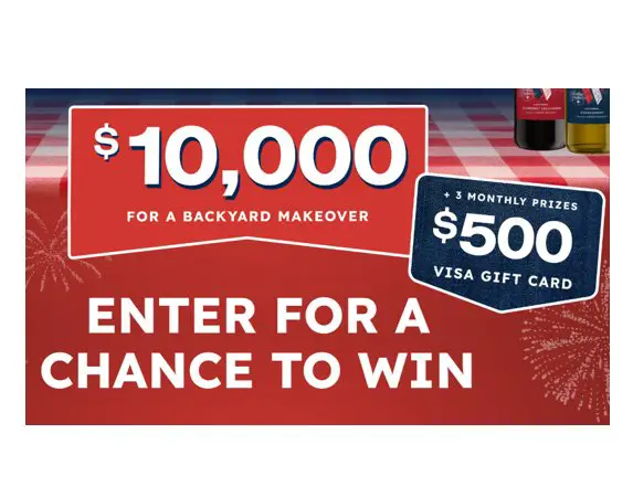 Franzia Woodbridge Great American BBQ Sweepstakes - Win $10,000 Cash