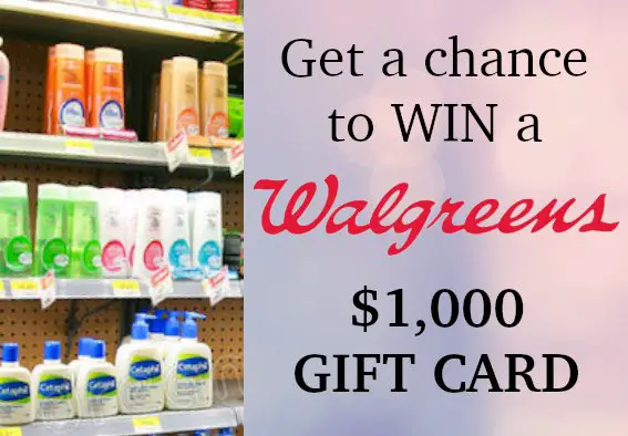 Free $1,000 Walgreens Gift Card Giveaway