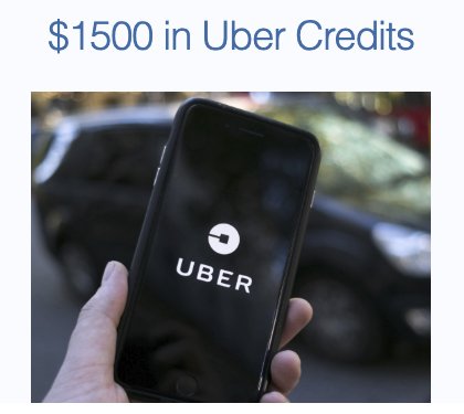 Free $1,500 Uber Credit