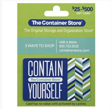 Free $100 Gift Card to The Container Store