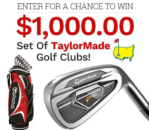 FREE $1,000 Set of TaylorMade Golf Clubs!