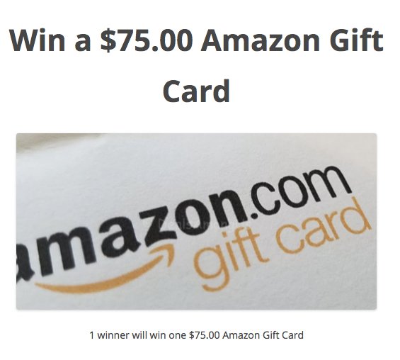 Free Amazon $75.00 Gift Card