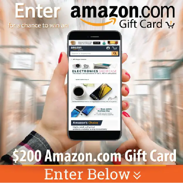 Free Amazon Gift Card Giveaway - Win A $200 Amazon Gift Card