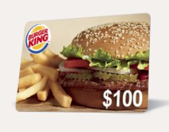 Free Burger King gift card