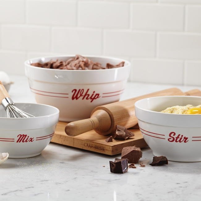 Free Cake Boss 3-Piece Bistro Mixing Bowl Set