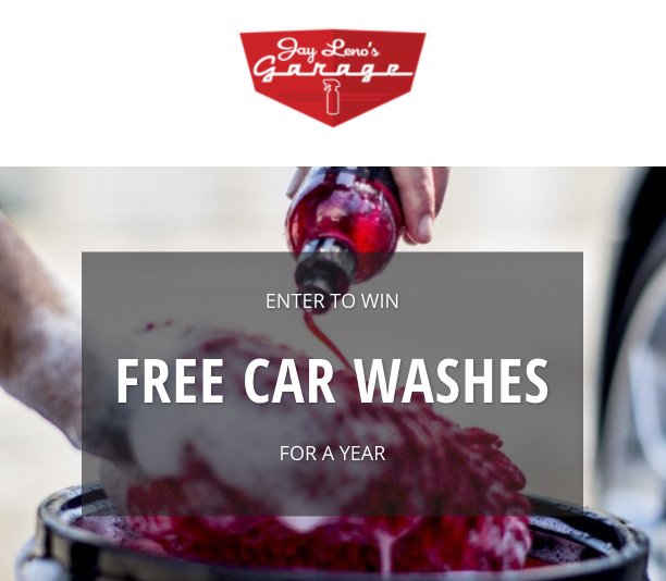 Free Car Wash for a Year Sweepstakes