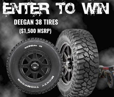 Free Deegan 38 Tires Giveaway