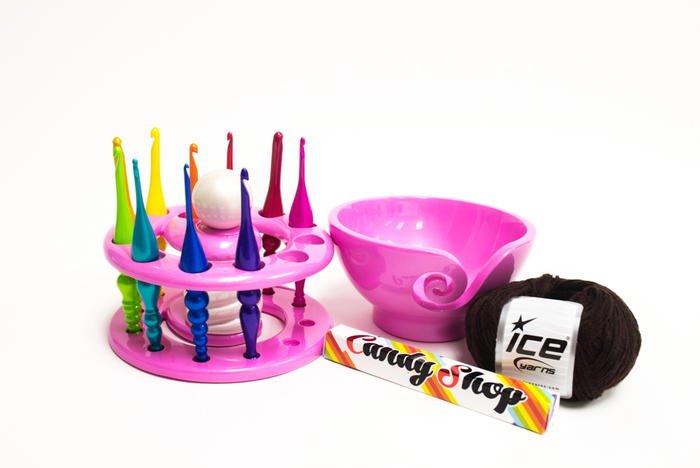 FREE Delicious Candy Crochet Hooks, Bowl and Stand!