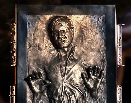 Free Han Solo in Carbonite Life Size Figure