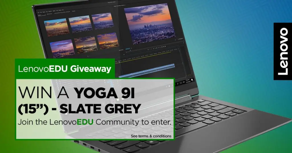 Free Laptop Giveaway - Win A Grey Yoga 9i Laptop