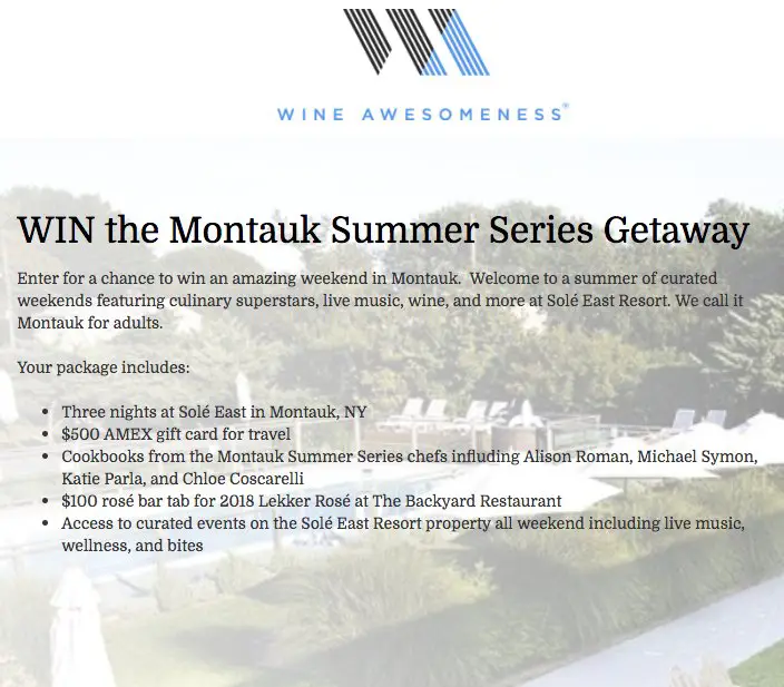 Free Montauk Summer Series Getaway