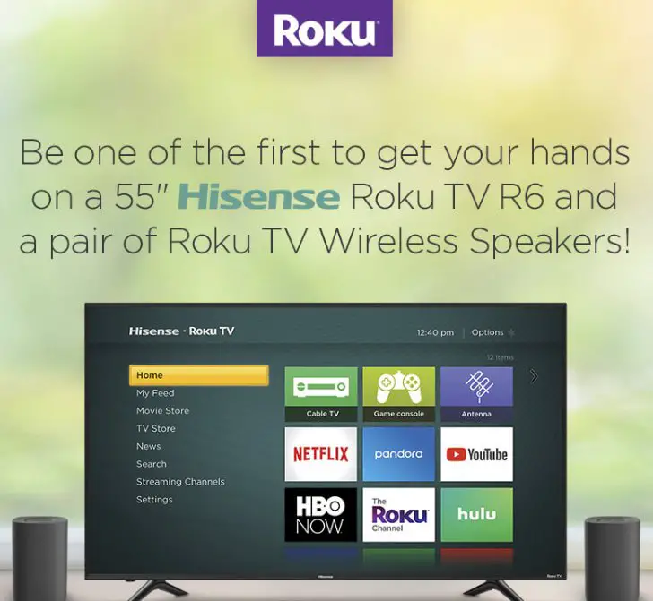 Free R6E 55" 4K UHD Hisense Roku TV