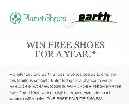 Free Shoes For A Year Sweepstakes