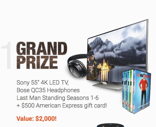 Free Sony 55” 4K LED TV Gift Package