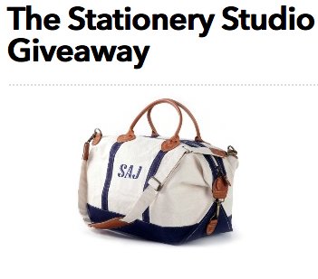 Free Stationery Studio Personalized Weekender Bag