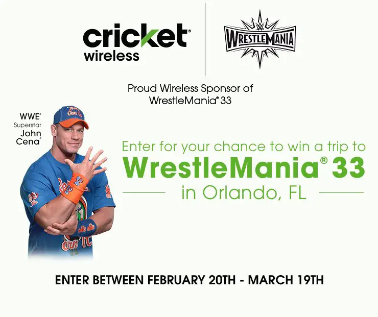 Free Trip To WrestleMania 33 (Sweepstakes)