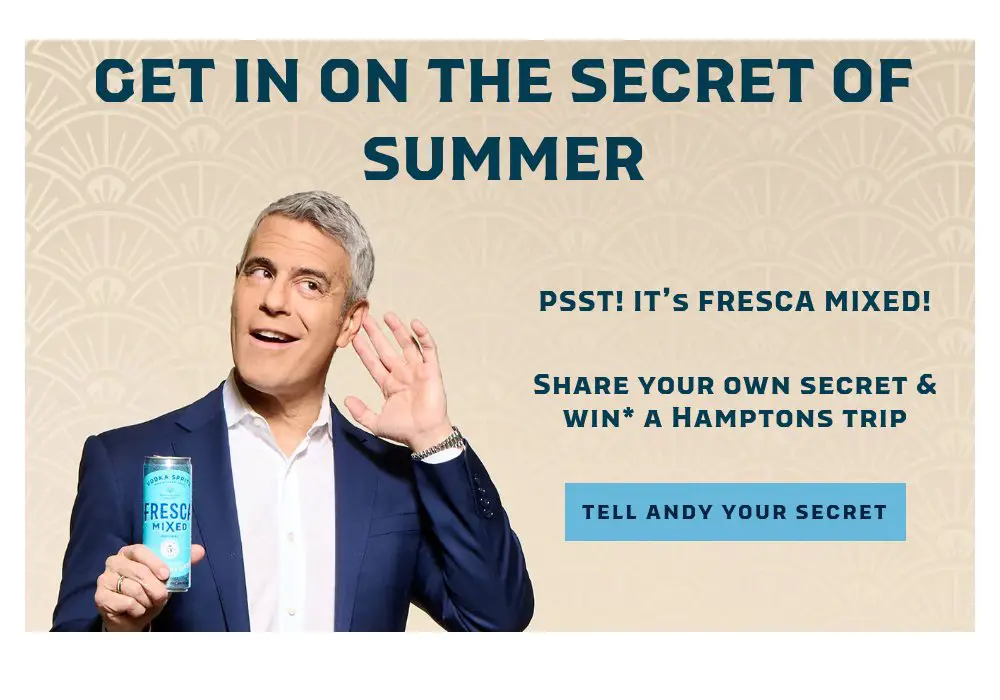 Fresca Mixed The Secret of Summer Sweepstakes - Win A Trip To The Hamptons For 4 & More
