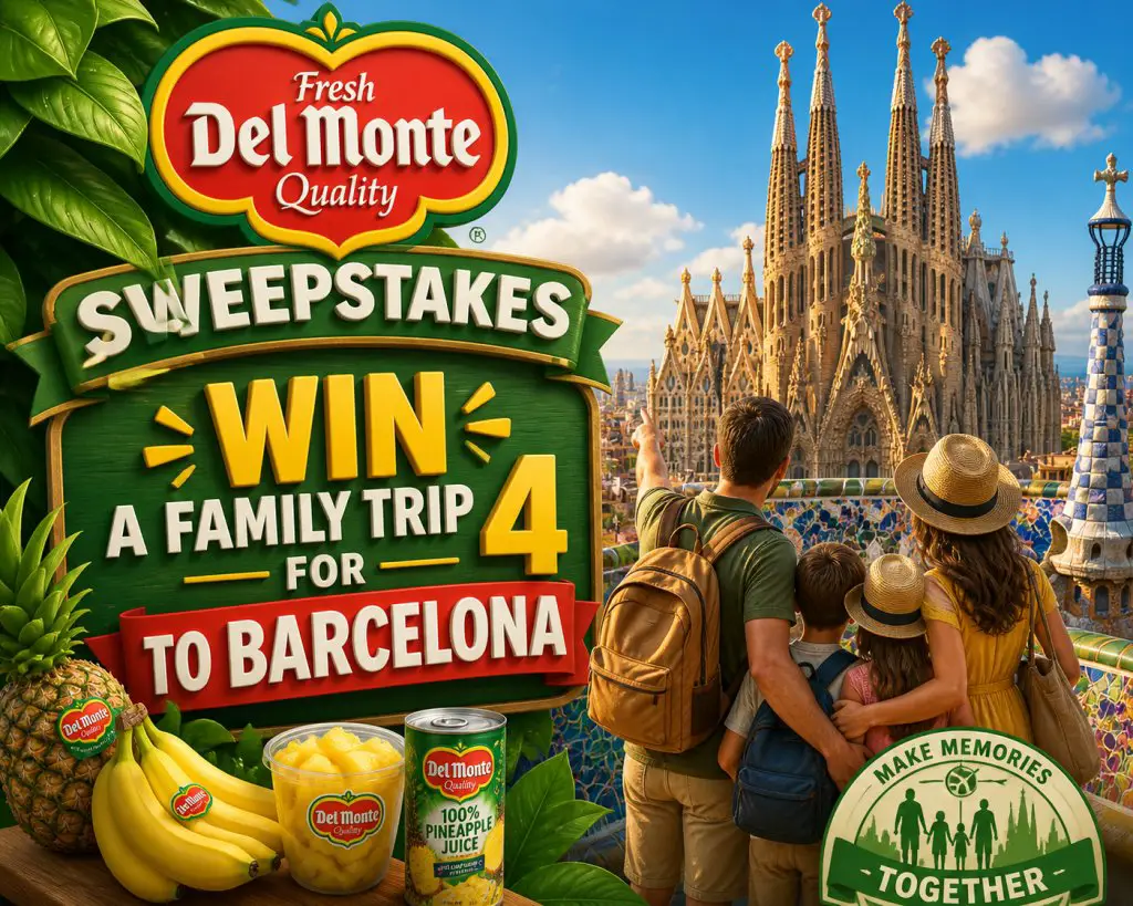 Fresh Del Monte Sweepstakes – Win A Family Trip For 4 To Barcelona
