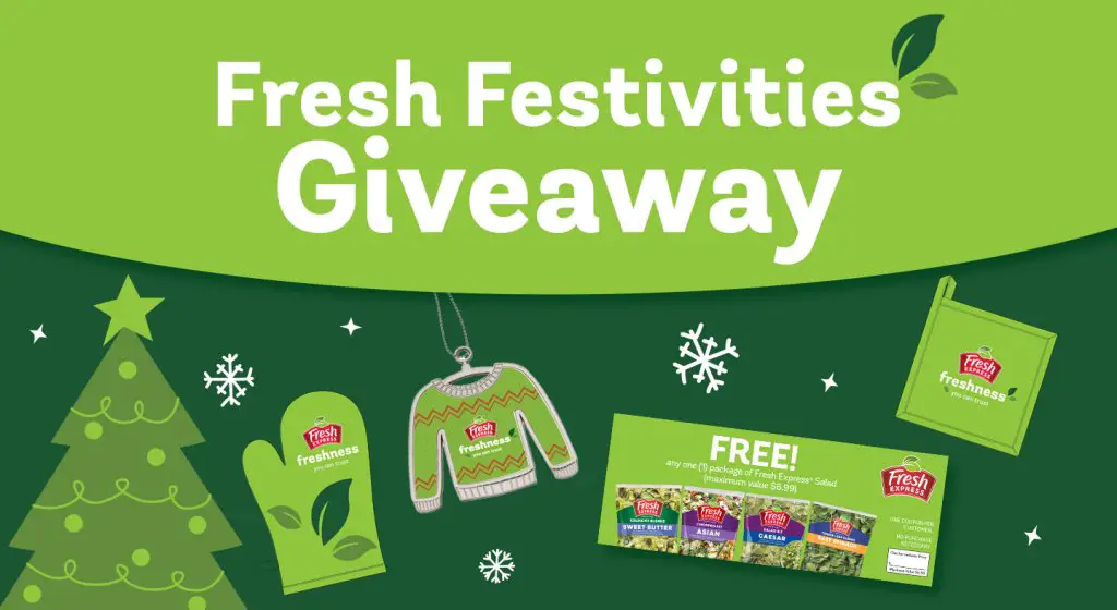 Fresh Express Fresh Festivities Giveaway – Win A Christmas ornament & More (10 Winners)