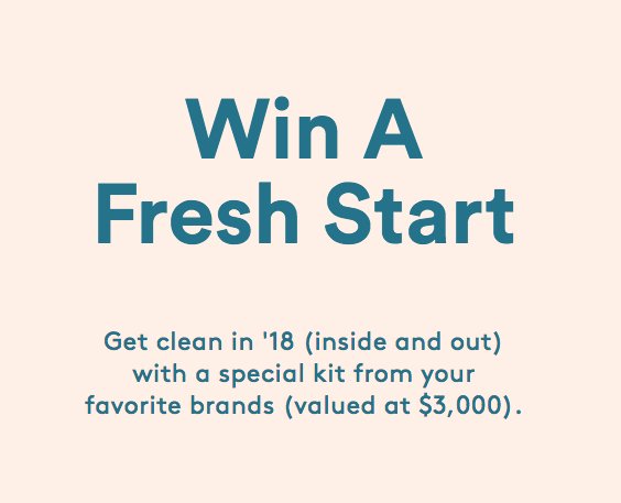 Fresh Start Sweepstakes