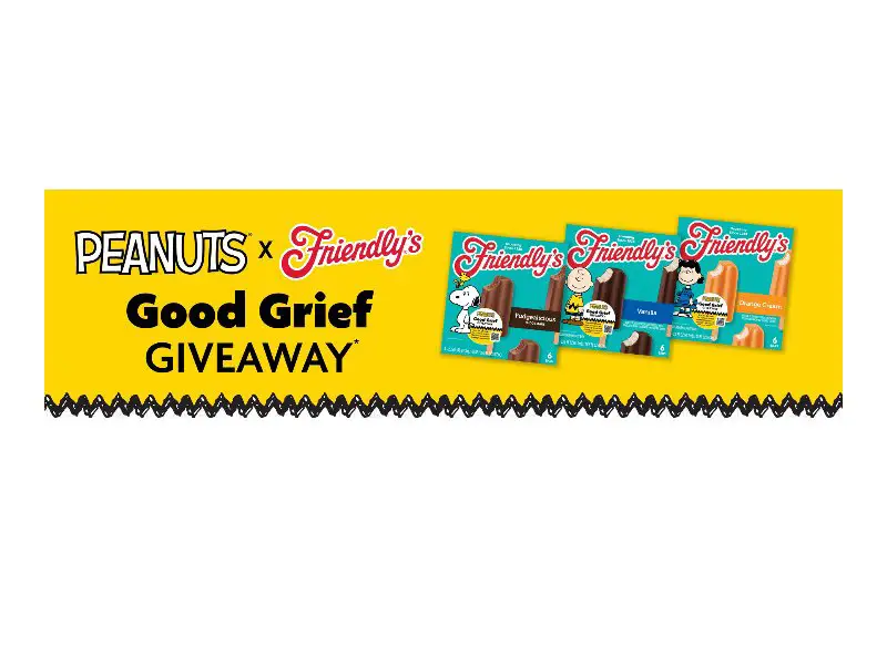 Friendly’s Good Grief Sweepstakes - Win Peanuts Merch, Cash & More