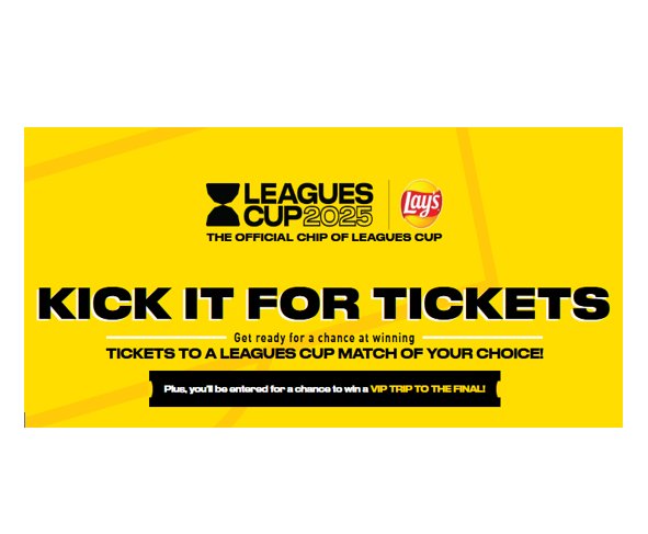Frito-Lay Kick It for Tickets Sweepstakes & Instant Win - Win a VIP Trip for 2 to the Leagues Cup Final