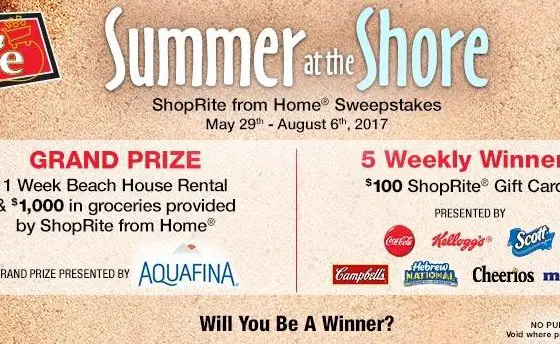 From Home Summer At The Shore Sweepstakes