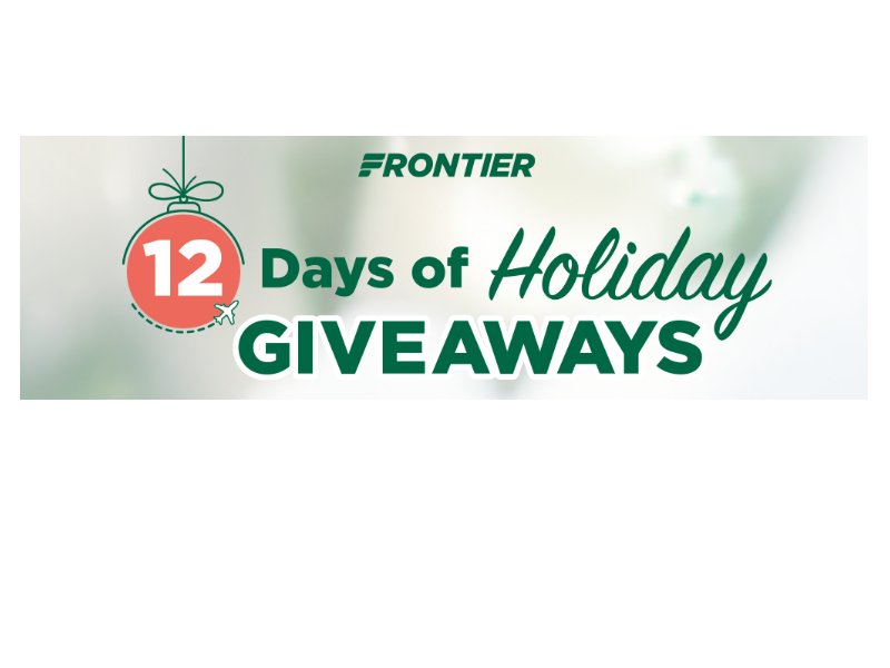 Frontier Airlines 12 Days Of Holiday Giveaways - Win Flight Vouchers And More (12 Winners)