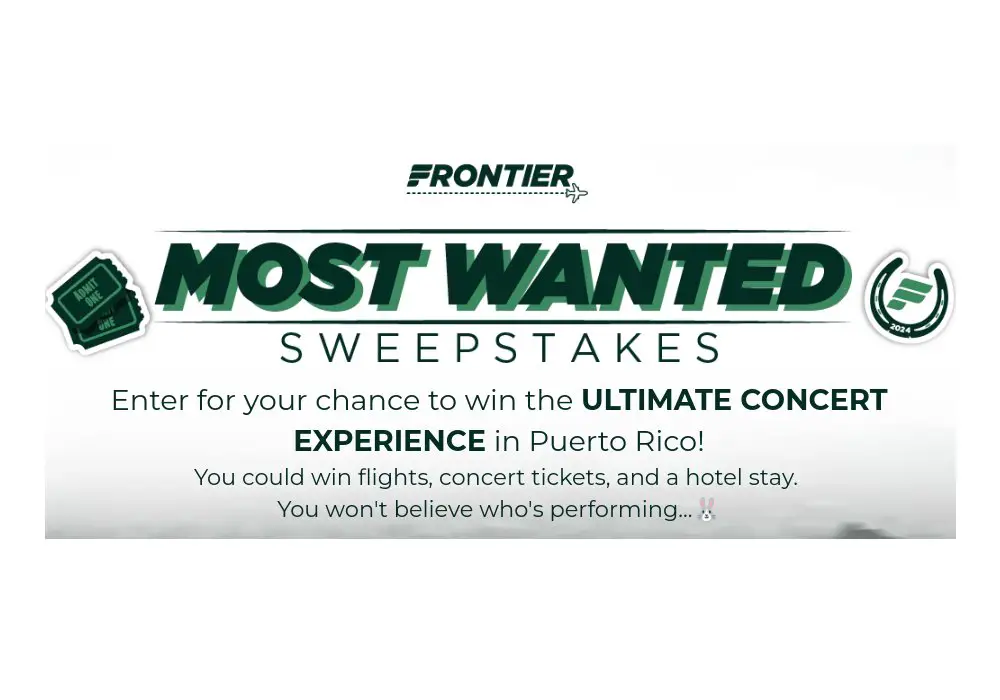 Frontier Airlines Most Wanted Sweepstakes - Win A Trip For 2 To San Juan, Puerto Rico