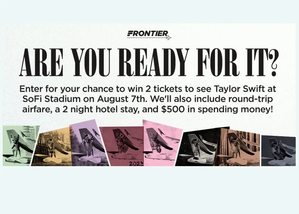 Frontier Airlines Taylor Swift Giveaway - Win A Trip For Two To See Taylor Swift Live In Concert