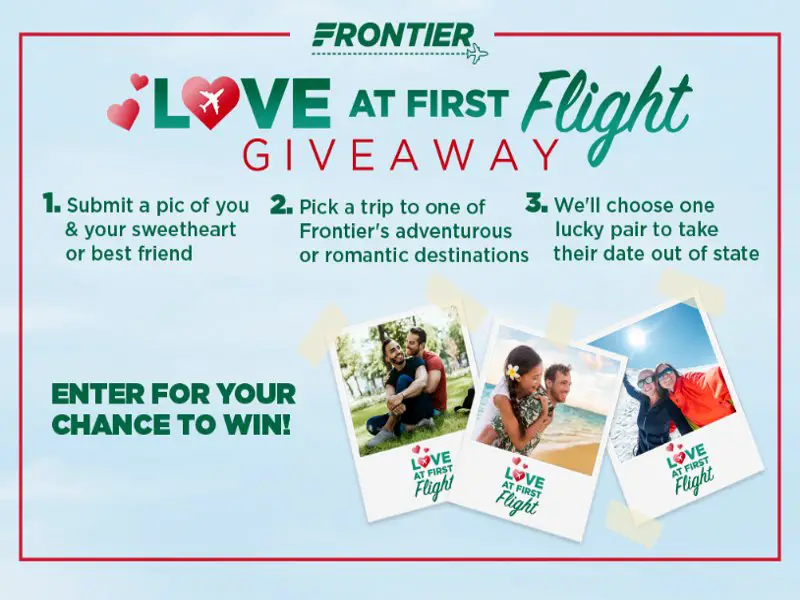 Frontier Love at First Flight Giveaway - Win Two Travel Vouchers Worth $500