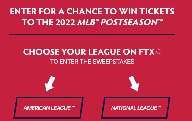 FTX Ticket Giveaway - Win MLB Playoffs or World Series Game Tickets