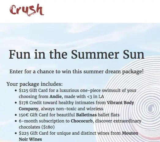 Fun In The Summer Sun Sweepstakes