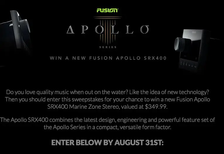 Fusion Apollo SRX400 Sweepstakes