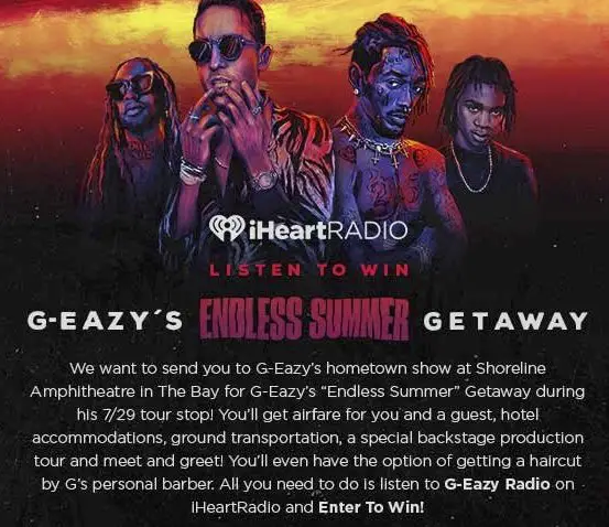 G-Eazy’s Endless Summer Getaway Sweepstakes