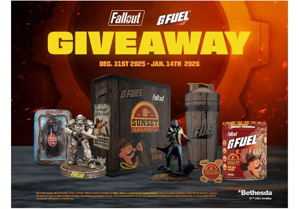 G FUEL Fallout Giveaway - Win Fallout Collectible Items