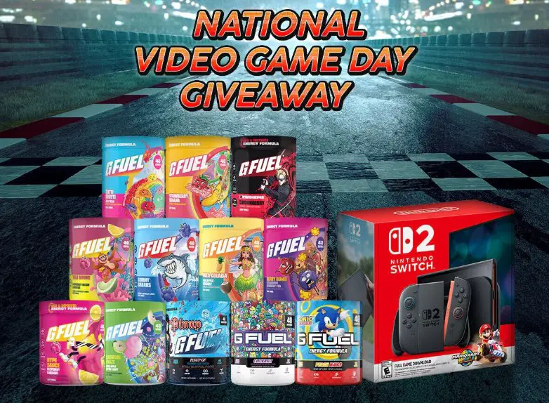 G Fuel National Video Games Day Giveaway - Win Nintendo Switch 2, Mario Kart World & More