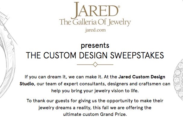 The Galleria Of Jewelry - Custom Design Sweepstakes