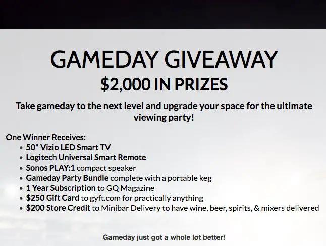 Game Day Sweepstakes