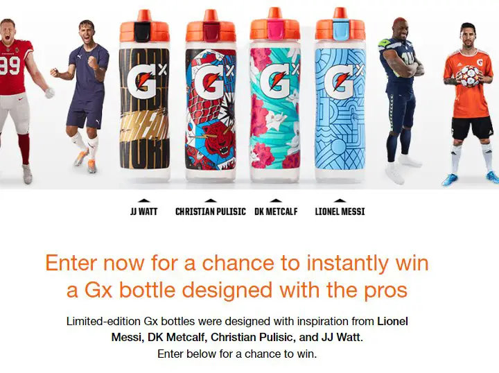 Gatorade Custom GX Bottle Sweepstakes (10,000 Winners!)